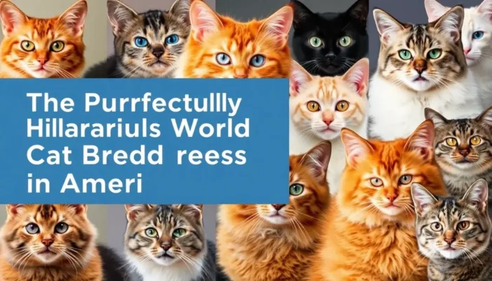 Collage of various American cat breeds displaying distinct features and personalities.