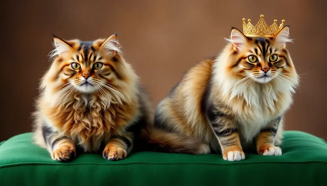 The regal American Shorthair and Maine Coon in their majestic glory.